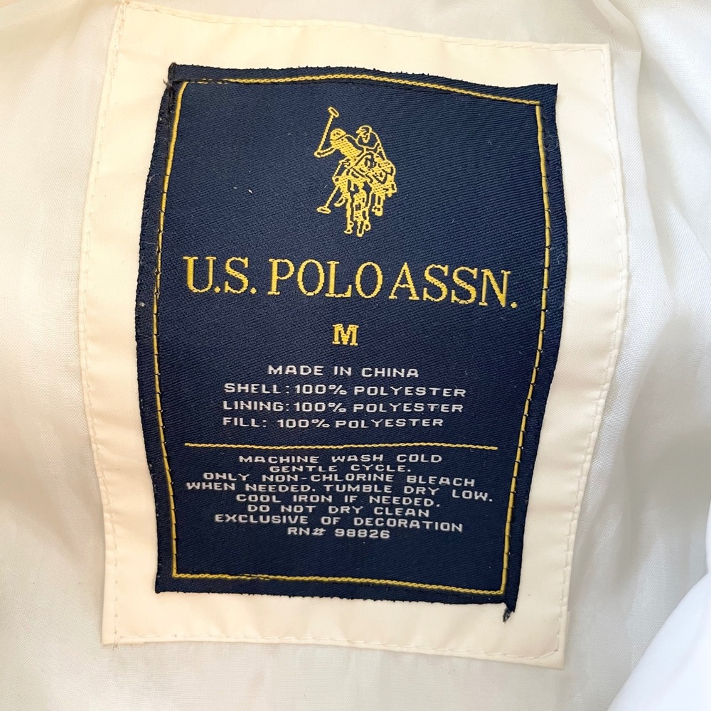 US Polo Assn Puffer Vest Fleece Lined Sleeveless Jacket‎ USPA Logo M Streetwear - Picture 9 of 15
